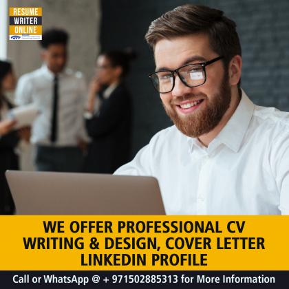 We Offer Professional CV Writing & Design, Cover Letter, linkedIn Profile