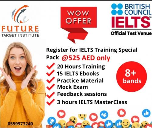 IELTS Training at 525 AED only!