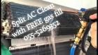split ac clean with free gas fill 055-5269352 maintenance repair fcu chiller package unit service fi