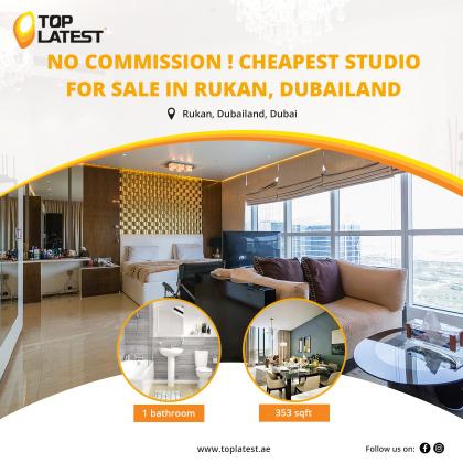 No Commission! Cheapest Studio For Sale in Rukan, Dubailand