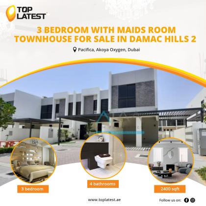 3 Bedroom With Maids Room Townhouse For Sale in Damac Hills 2