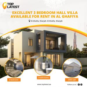 Excellent 3 Bedroom Hall Villa Available For Rent in Al Ghafiya