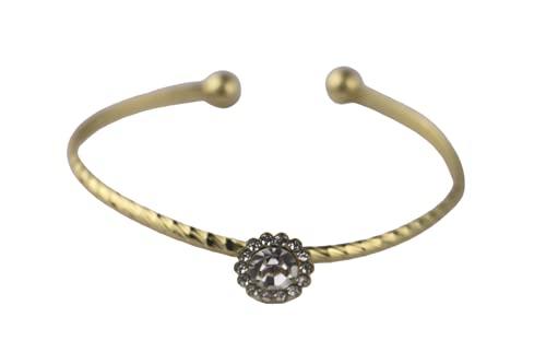 Buy Rhodium Plated Bangle With Cubic Zircon Stone Online