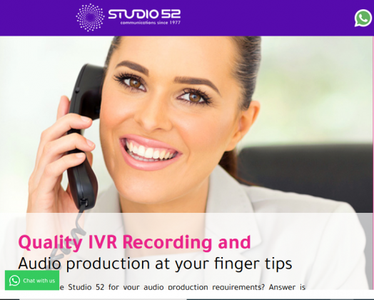 IVR Recording and Other Audio Production Services by Studio 52