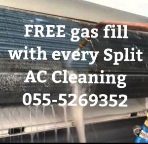 ac repair service in ajman 055-5269352 cleaning gas split duct central