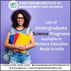 List of Undergraduate Science Programs Available in Distance Education