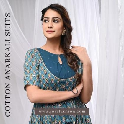 We offer the latest and Elegant Cotton Anarkali salwar kurtas and ethnic wear for women.