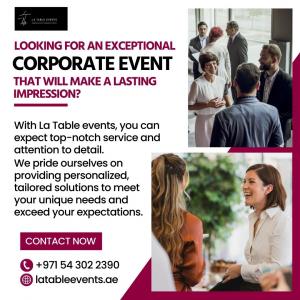 Corporate Events Made Exceptional with La Table Events - Trust Us for Your Next Event Management Nee