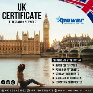 UK certificate attestation in Abu Dhabi
