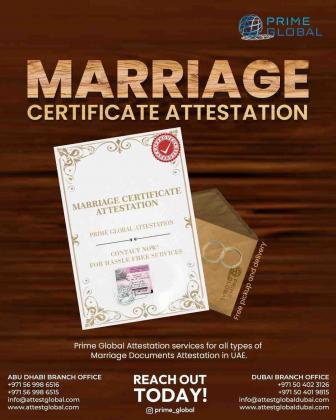 Marriage documents attestation services for UAE: For family visa