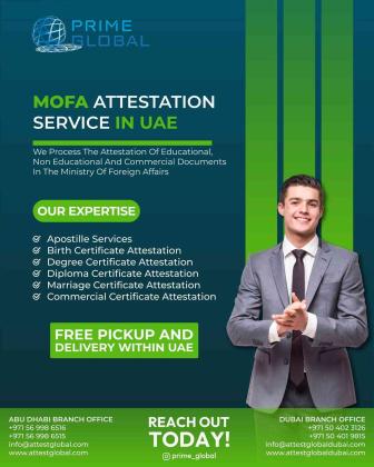Professional MOFA Attestation Company in the UAE